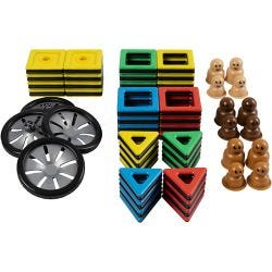 Magnetic Polydron Byggklossar och Hjul