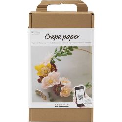 DIY Kit Kräppapper, Krans, Stretchbarhet: 180%, 1 förp.