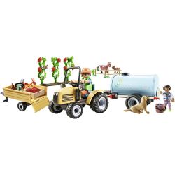 Playmobil traktor med släp och vattentank