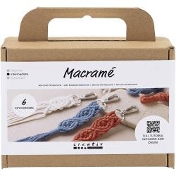 Mini DIY Kit Makramé, Nyckelringar, 1 förp.