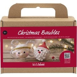 Mini DIY Kit Julgranskulor, Jultomte och ängel, 1 förp.