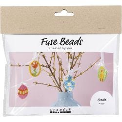 Mini DIY Kit rörpärlor, Hängdekorationer i form av ägg, mixade färger, 1 förp.