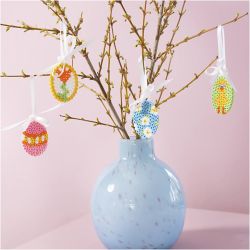 Mini DIY Kit R&ouml;rp&auml;rlor, H&auml;ngdekorationer i form av &auml;gg, mixade f&auml;rger, 1 f&ouml;rp.