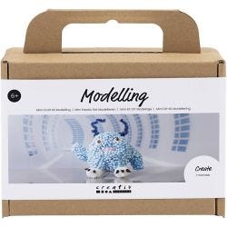 Mini DIY Kit Modellera, Monster Bobby, ljusblå, 1 förp.