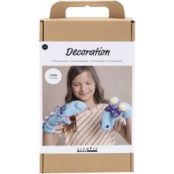 DIY Kit Dekoration, Sock Monster, mixade färger, 1 förp.
