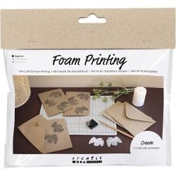 Mini DIY Kit Stämpeltryck, Kort med duvor, beige, 1 förp.
