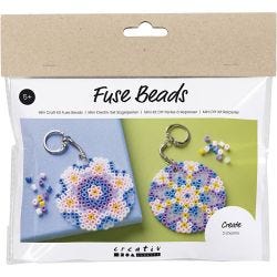 Mini DIY Kit Rörpärlor, Charms/väskdekorationer, mixade färger, 1 förp.