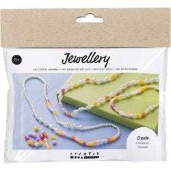 Mini DIY Kit Smycken, Halsband och armband, mixade färger, 1 förp.