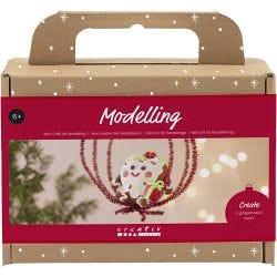 Mini DIY Kit Modellera, Hjärtformad julfigur, mixade färger, 1 förp.