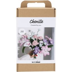 DIY Kit Blommor av Piprensare, Blommor, pastellfärger, 1 förp.