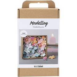 DIY Kit Modellera, Blommor, pastellfärger, 1 förp.