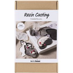 DIY Kit Resingjutning, Snäcka, svart, vit, 1 förp.