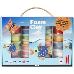 Foam Clay® Presentask, mixade färger, 1 set