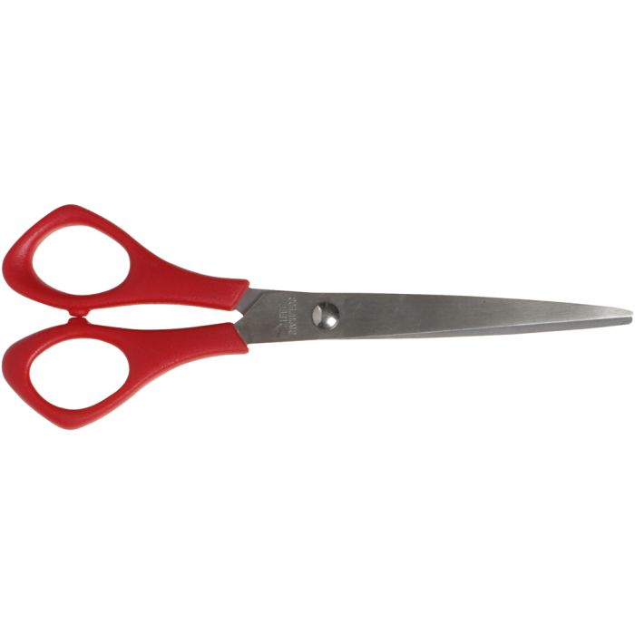 Skolsax, L: 16 cm, spetsig, vänster, röd, 1 st.