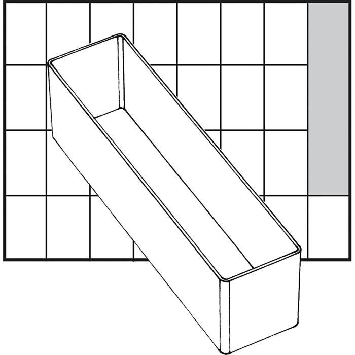 Raaco lådinsats, nr. A9-3, H: 47 mm, stl. 163x39 mm, 1 st.