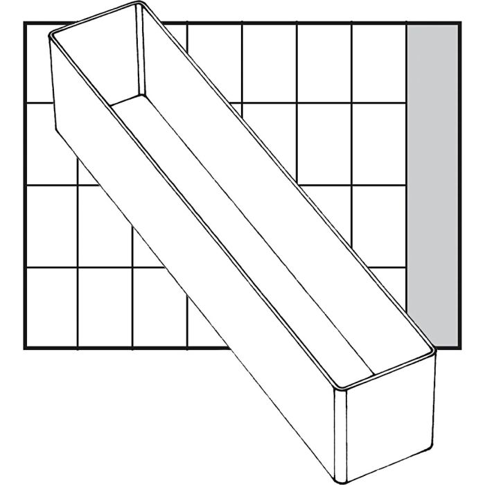 Raaco lådinsats, nr. A9-4, H: 47 mm, stl. 218x39 mm, 1 st.