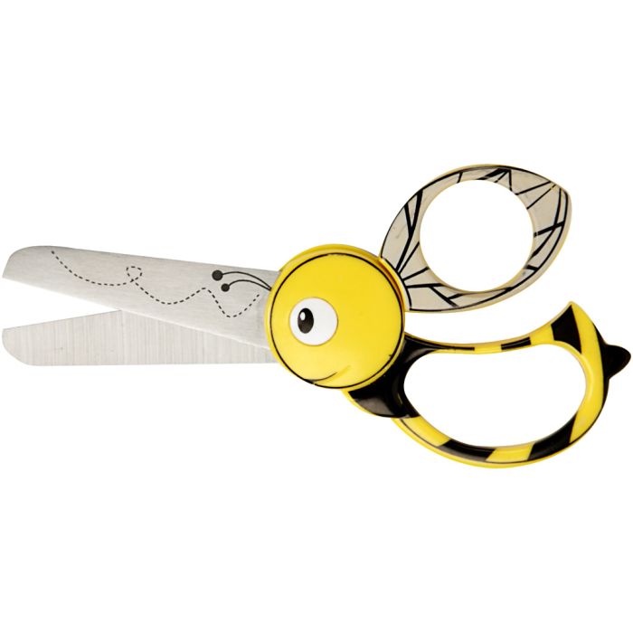 Fiskars Barnsax med Djurmotiv, bi, L: 13 cm, 1 st.