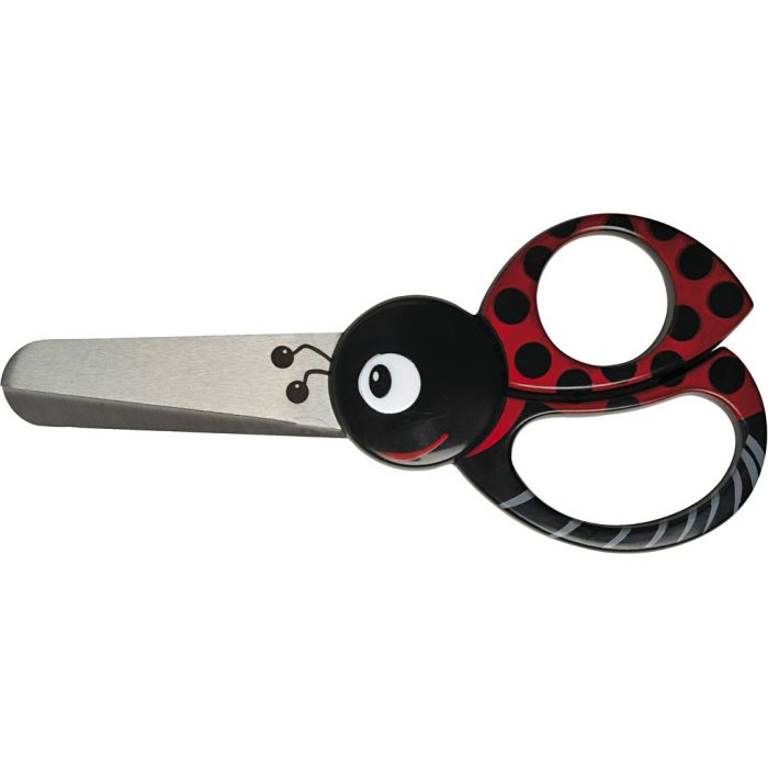 Fiskars Barnsax med Djurmotiv, Nyckelpiga, L: 13 cm, 1 st.