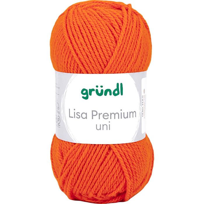 Akrylgarn, sticka 3-3,5, orange, 50 g/ 1 nystan