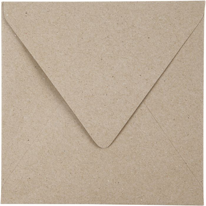 Kuvert, kuvertstl. 16x16 cm, 120, natur, 50 st./ 1 förp.