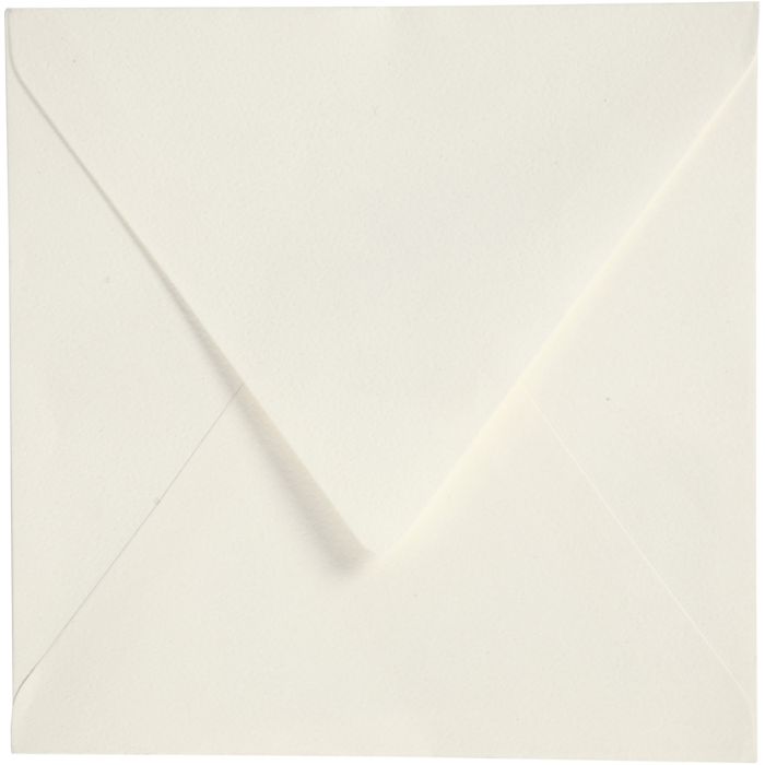 Kuvert, kuvertstl. 16x16 cm, 120 g, råvit, 50 st./ 1 förp.