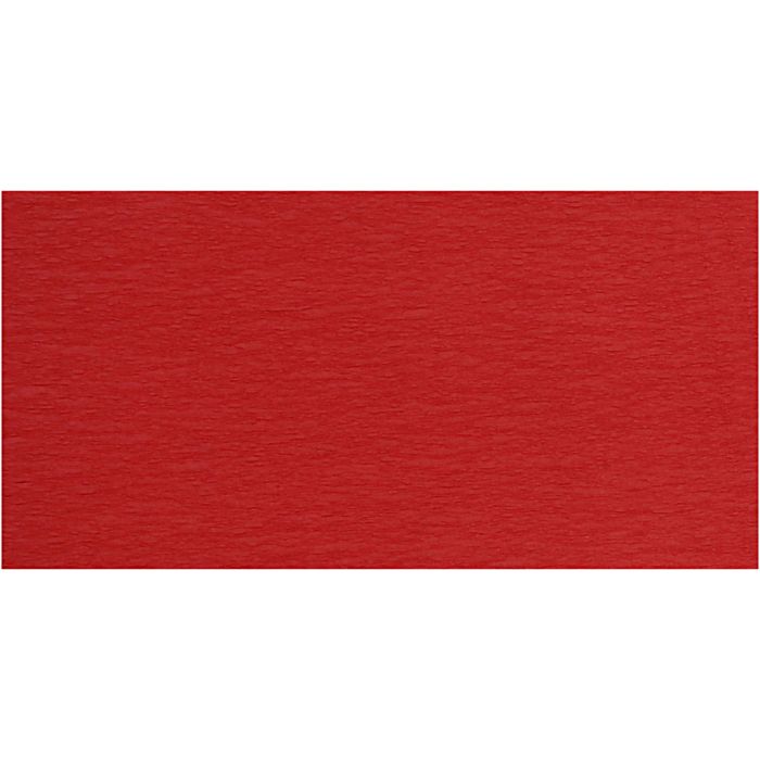Kräppapper, ark 50x250 cm, 22 g, röd, 10 ark/ 1 förp.