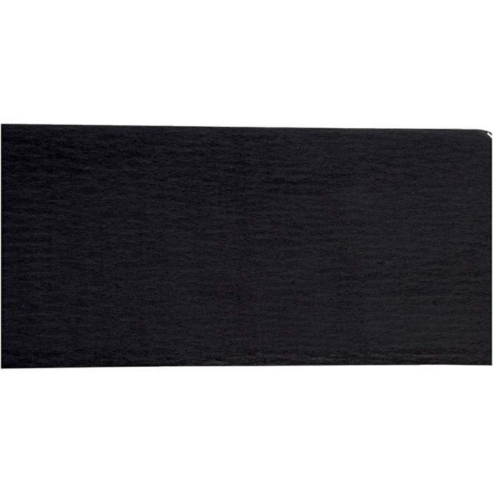 Kräppapper, ark 50x250 cm, 22 g, svart, 10 ark/ 1 förp.