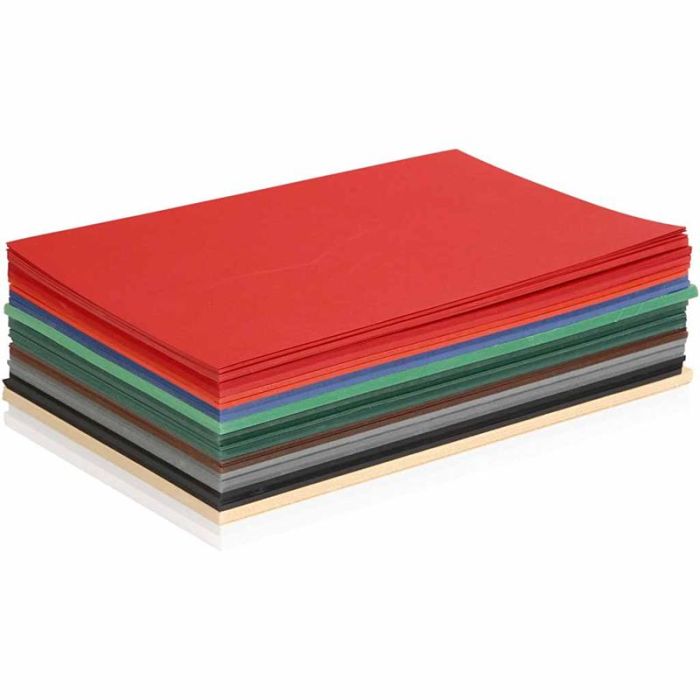 Julkartong, A5, ark 148x210 mm, 180 g, mixade färger, 300 mix. ark/ 1 förp.