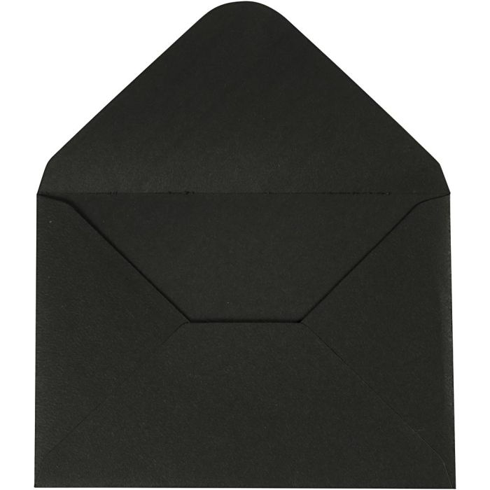 Kuvert, kuvertstl. 11,5x16 cm, 110, svart, 10 st./ 1 förp.