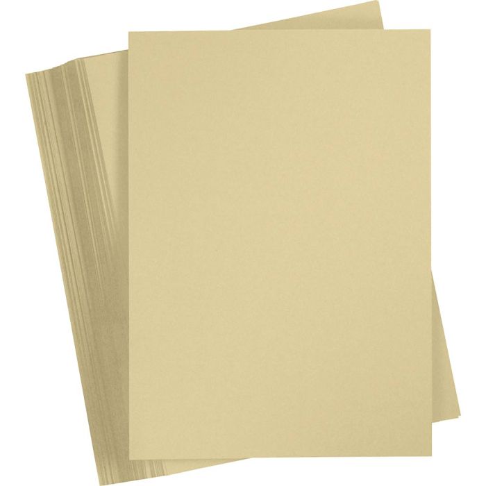 Kartongpapper, A4, ark 210x297 mm, 180 g, beige, 100 ark/ 1 förp.