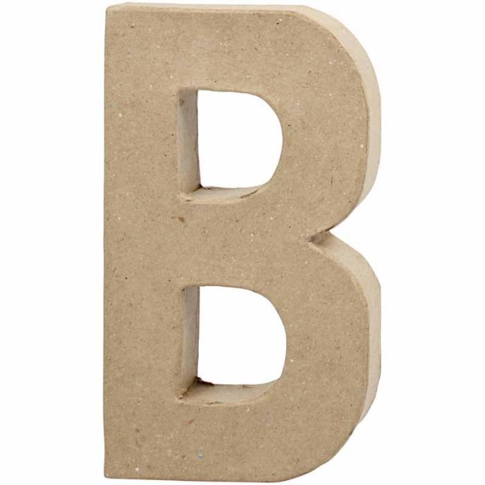 Pappbokstav, B, H: 20,5 cm, B: 11,5 cm, tjocklek 2,5 cm, 1 st.