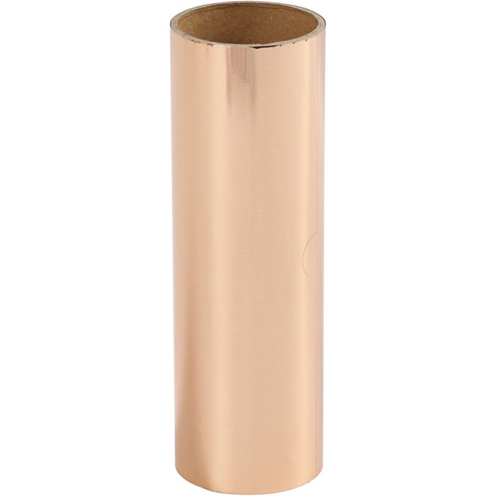 Dekorationsfolie, B: 15,5 cm, tjocklek 0,02 mm, rosa guld, 50 cm/ 1 rl.