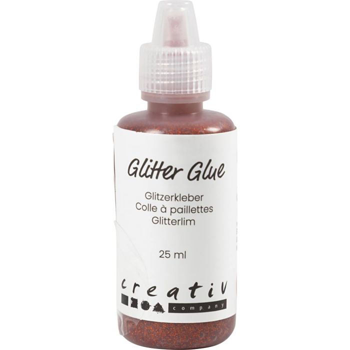 Glitterlim, orange, 25 ml/ 1 flaska