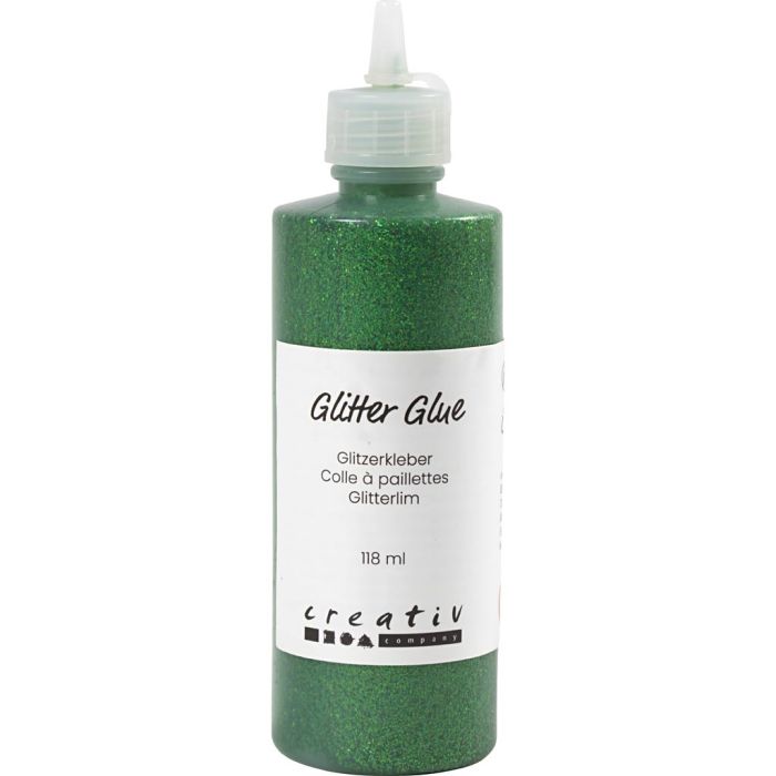 Glitterlim, grön, 118 ml/ 1 flaska