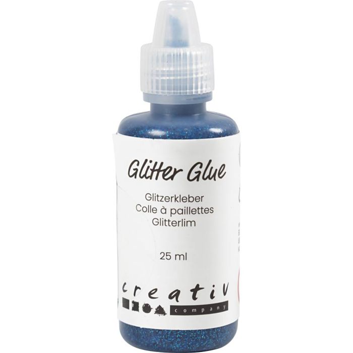 Glitterlim, mörkblå, 25 ml/ 1 flaska
