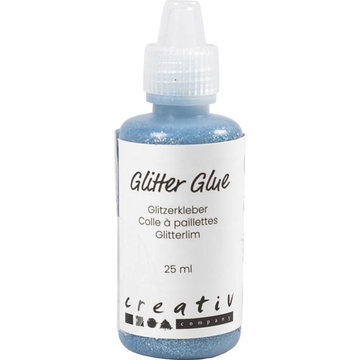 Glitterlim, ljusblå, 25 ml/ 1 flaska
