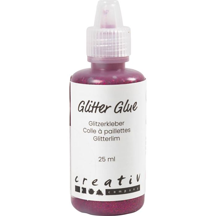 Glitterlim, rosa, 25 ml/ 1 flaska