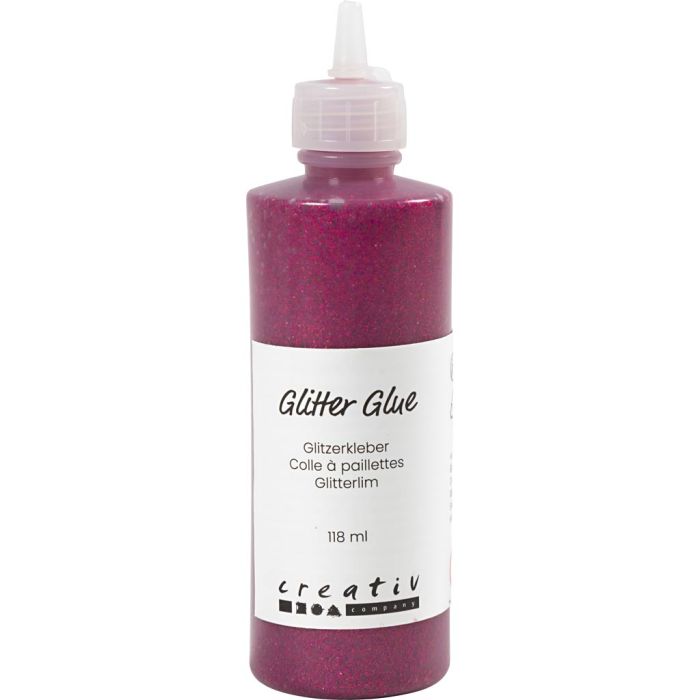 Glitterlim, rosa, 118 ml/ 1 flaska