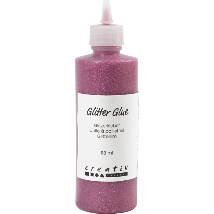 Glitterlim, rosa, 118 ml/ 1 flaska