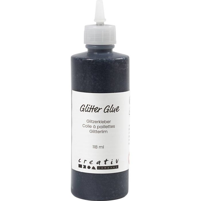 Glitterlim, svart, 118 ml/ 1 flaska