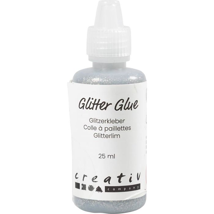 Glitterlim, silver, 25 ml/ 1 flaska