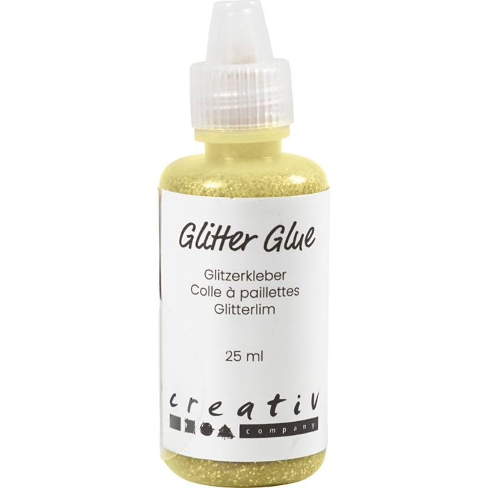Glitterlim, iriserande grön-gul, 25 ml/ 1 flaska