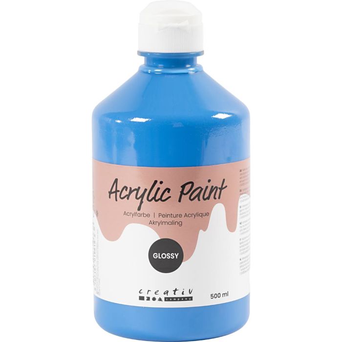 Akrylfärg Blank, primärblå, 500 ml/ 1 flaska