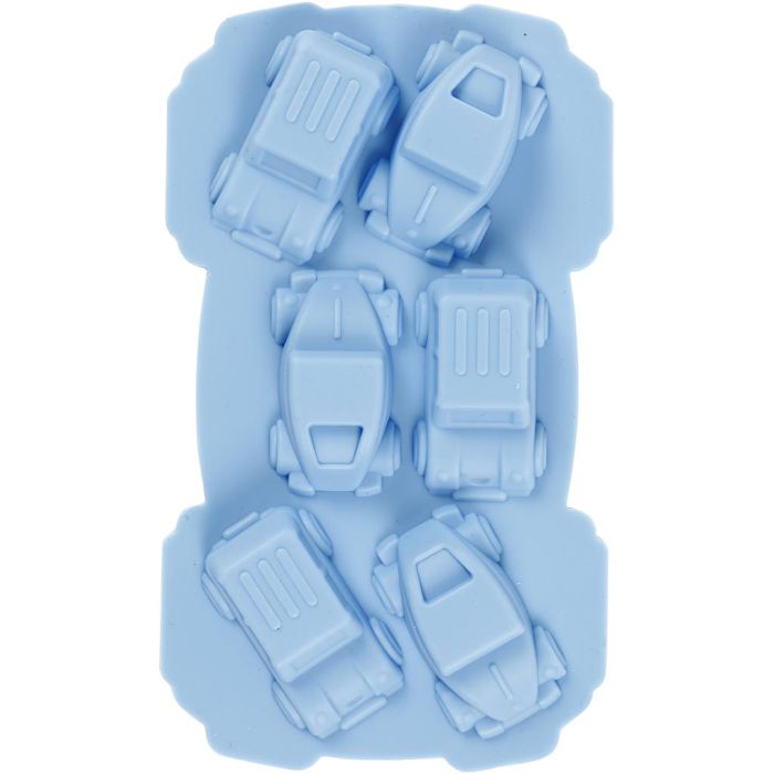 Silikonform, bilar, H: 2,5 cm, L: 3 cm, B: 4,5 cm, 12,5 ml, 1 st.