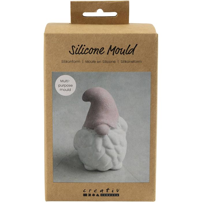 Silikonform, Jultomte, H: 10 cm, B: 6,5 cm, matt transparenta, 1 st./ 1 förp.