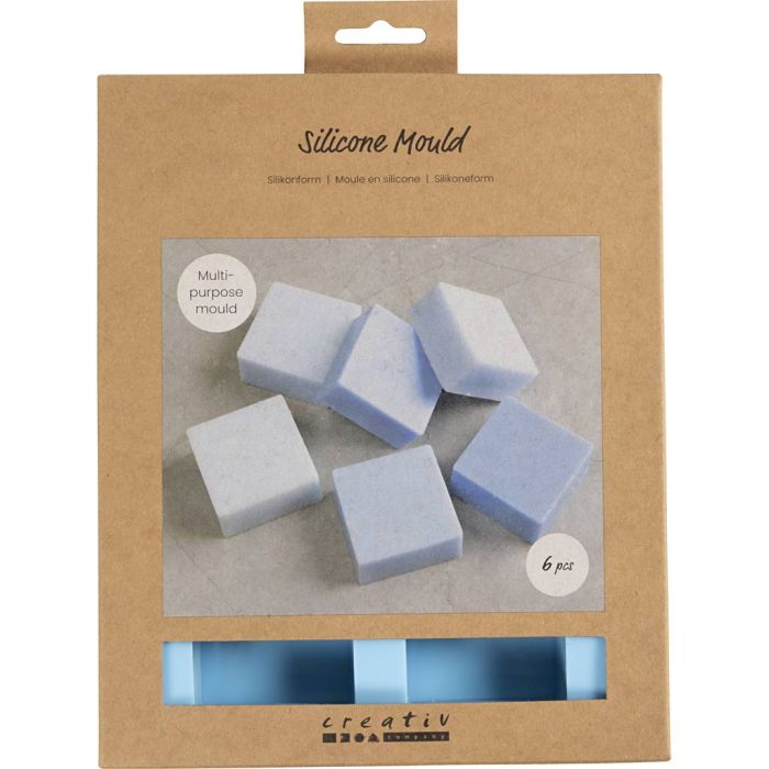 Silikonform, H: 2,5 cm, L: 5 cm, B: 5 cm, 60 ml, 1 st.