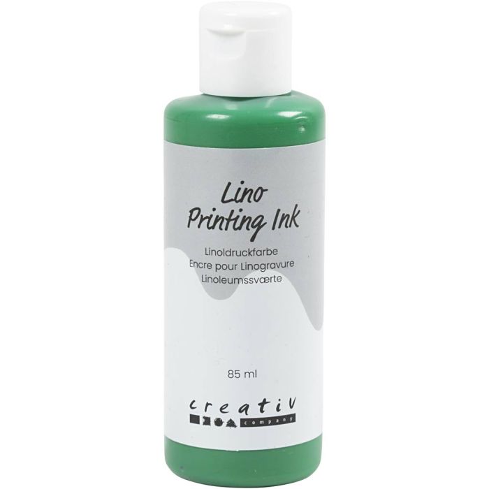 Linoleumfärg, grön, 85 ml/ 1 flaska