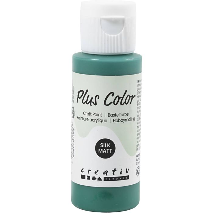 Plus Color Hobbyfärg, mörkgrön, 60 ml/ 1 flaska