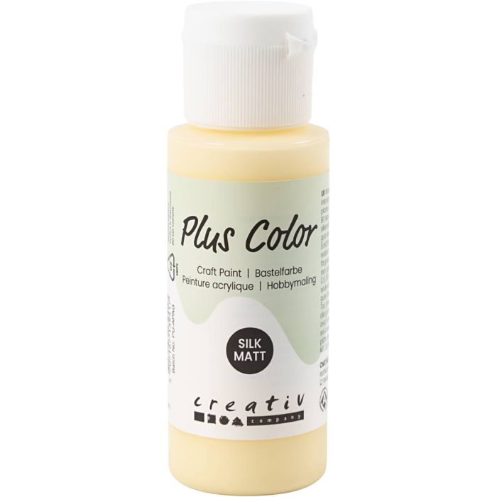 Plus Color Hobbyfärg, ljusgul, 60 ml/ 1 flaska