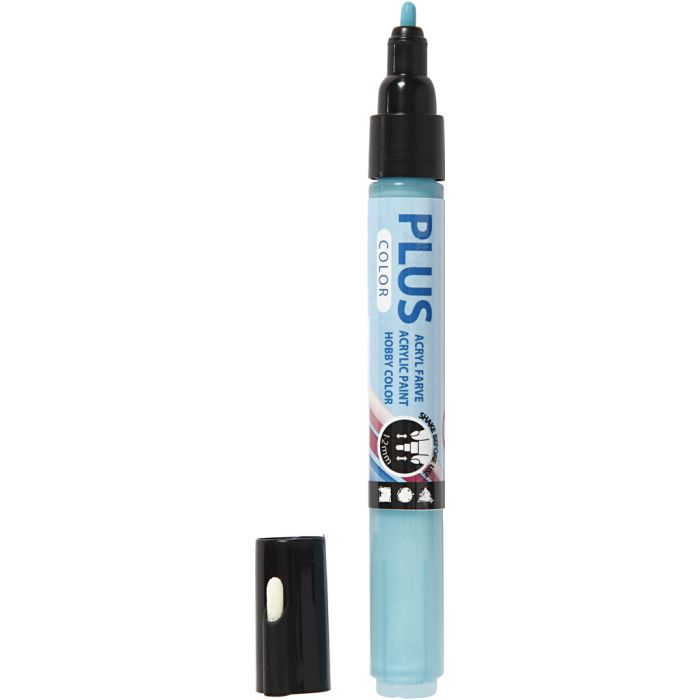 Plus Color Tusch, L: 14,5 cm, spets 1-2 mm, turkos, 5,5 ml, 1 st.